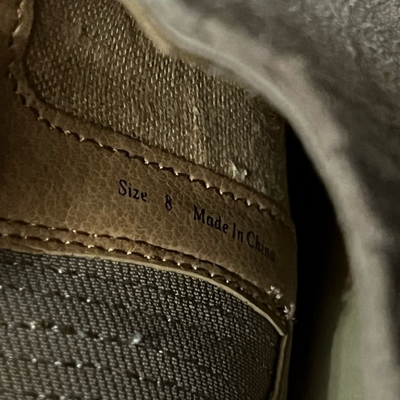 Dolce Vita Western Distressed Suede Leather Taupe Bootie size 8 used pre owned - Picture 6 of 10